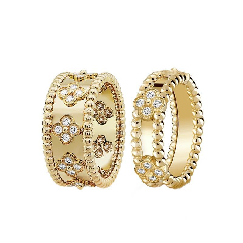 Lucky Gold Four Leaf Clover Ring,
